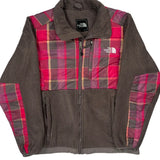 The North Face Checked Denali Fleece Jacket - Small Gray Polyester