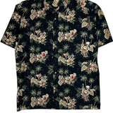 Campia Moda Floral Hawaiian Shirt - Medium Black Cotton