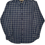 Guess Checked Shirt - Large Blue Cotton