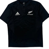 All Blacks Adidas 2009-10 Home Rugby Shirt - Large Black Polyester