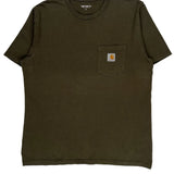 Carhartt T-Shirt - Large Brown Cotton