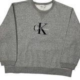 Calvin Klein Jeans Sweatshirt - Large Gray Cotton Blend