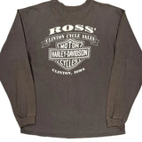 Motorcycles Harley Davidson Graphic Long Sleeve T-Shirt - Large Gray Cotton