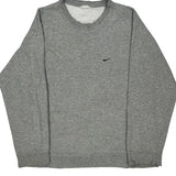 Nike Sweatshirt - 2XL Grey Cotton Blend
