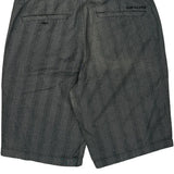 Quiksilver Pinstripe Shorts - 32W 10L Grey Cotton Blend
