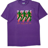 Single Stitch 10K Bonne Bell 5K Hanes Graphic T-Shirt - Large Purple Cotton Blend