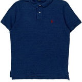 Polo By Ralph Lauren Slim Fit Polo Shirt - Large Blue Cotton