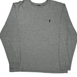 Polo By Ralph Lauren Long Sleeve T-Shirt - Large Grey Cotton Blend