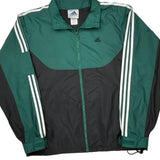 Adidas Striped Track Jacket - Large Black Polyester