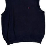 Polo By Ralph Lauren Sweater Vest - Large Navy Cotton