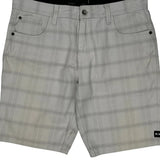 Oakley Checked Chino Shorts - 36W 11L Gray Cotton
