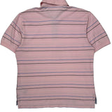 Tommy Hilfiger Striped Polo Shirt - Large Pink Cotton