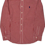 Age 10-12 Ralph Lauren Checked Shirt - Medium Red Cotton