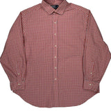 Regent Classic Fit Polo By Ralph Lauren Checked Shirt - 2XL Red Cotton