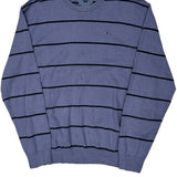 Tommy Hilfiger Striped Sweater - 2XL Blue Cotton