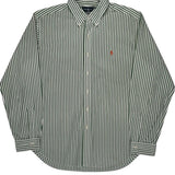 Ralph Lauren Striped Shirt - XL Green Cotton