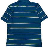 Lacoste Striped Polo Shirt - Large Green Cotton