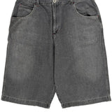 Br Graphic Denim Shorts - 34W 12L Gray Cotton