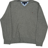 Tommy Hilfiger Jumper - Large Grey Cotton