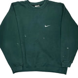 Nike Sweatshirt - Large Green Cotton