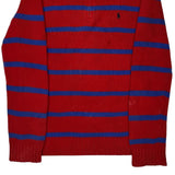 Age 13-14 Polo By Ralph Lauren Striped 1/4 Zip - XL Blue Cotton