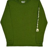 Carhartt Spellout Long Sleeve T-Shirt - Medium Green Cotton