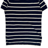 Polo By Ralph Lauren Striped Polo Shirt - Medium Navy Cotton