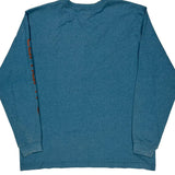 Carhartt Long Sleeve T-Shirt - Large Blue Cotton