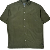 Quiksilver Short Sleeve Shirt - XL Green Cotton