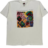 Single Stitch Strawberry Kiwi Fruit Of The Loom Graphic T-Shirt - XL Multicoloured Cotton