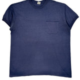 Blank Marks Single Stitch T-Shirt - 2XL Blue Cotton
