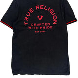 Crafted With Pride True Religion Polo Shirt - Medium Red Cotton