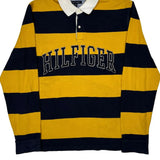 Tommy Hilfiger Striped Rugby Shirt - XL Yellow Cotton