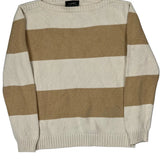 Ralph Lauren Striped Sweater - Medium Beige Cotton