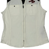 Harley Davidson Studded Vest - Large White Cotton