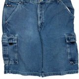 Wrangler Cargo Denim Shorts - 38W 10L Blue Cotton