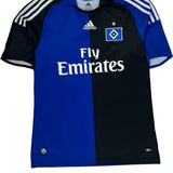 Hamburger Sv Adidas 2008-10 Away Football Shirt - Medium Blue Polyester