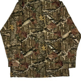 Tru Fit Camo Long Sleeve T-Shirt - Medium Green Cotton Blend