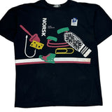 Winter Olympics 1994 Single Stitch T-Shirt - XL Black Cotton