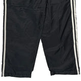 Adidas Striped Track Pants - Medium White Polyester