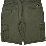 Dickies Cargo Shorts - 34W 10L Green Cotton Blend