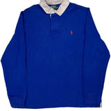 Polo By Ralph Lauren Rugby Shirt - XL Blue Cotton