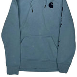 Carhartt Spellout Hoodie - Medium Blue Cotton