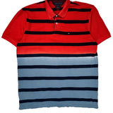 Tommy Hilfiger Striped Polo Shirt - 2XL Blue Cotton