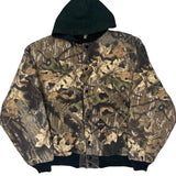 Mossy Oak Camo Bomber Jacket - Large Brown Polyester