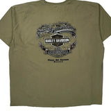 Motorcycles Harley Davidson Graphic T-Shirt - XL Khaki Cotton