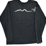 The North Face Long Sleeve T-Shirt - Large Gray Cotton Blend