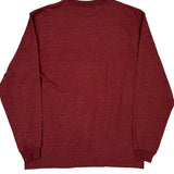 Carhartt Spellout Long Sleeve T-Shirt - Medium Red Cotton