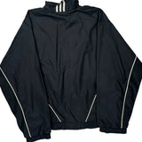 Adidas Striped Windbreaker - Small Black Polyester