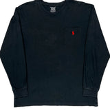 Polo By Ralph Lauren Long Sleeve T-Shirt - Medium Black Cotton